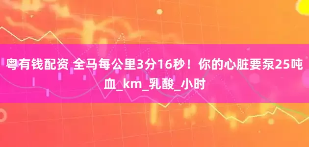 粤有钱配资 全马每公里3分16秒！你的心脏要泵25吨血_km_乳酸_小时